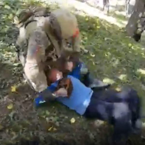 Azerbaijani special forces beheading an-elderly Armenian civilian in Karabakh